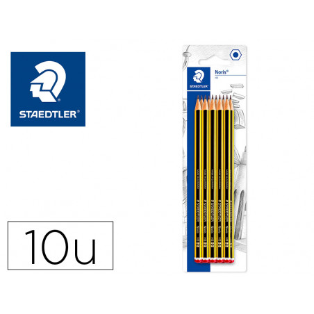 Lapices de grafito staedtler noris n.2 hb blister de 10 unidades