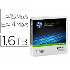 Cinta de datos ultrium 4 1.6tb rw/1000 paginas