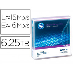 Cinta datos hp lto ultrium 6 2.5tb/6.25tb rw/1000 paginas
