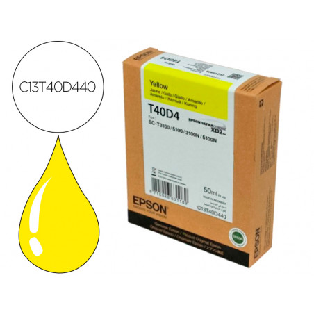 Ink-jet epson ultrachrome xd2 amarillo t40d440 sc-t3100/sc- t5100 50 ml