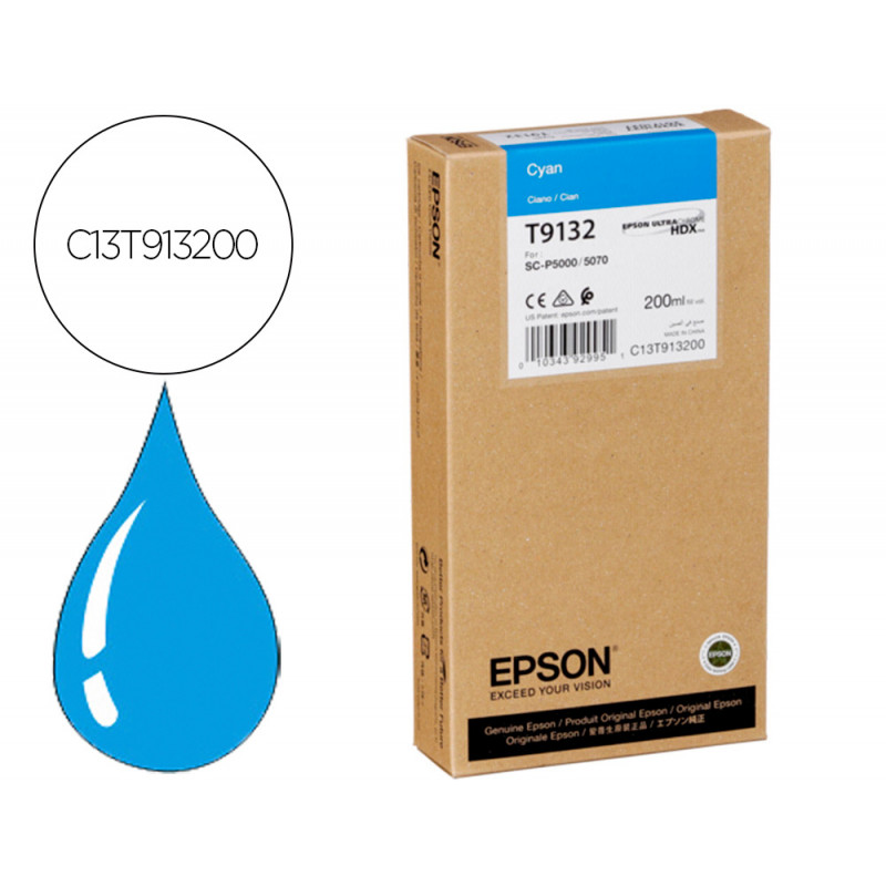 Ink-jet epson t9132 cian ink 200ml