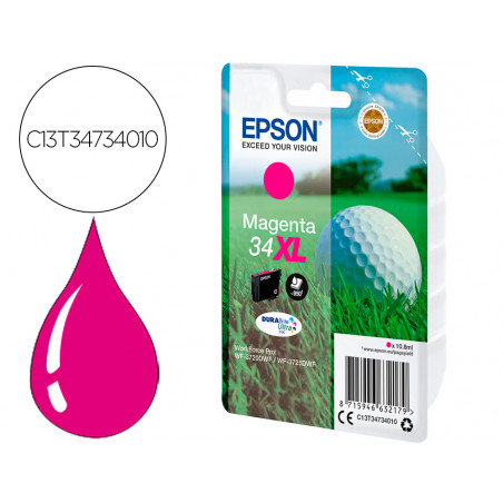 Ink-jet epson singlepack magenta 34xl durabrite ultra ink