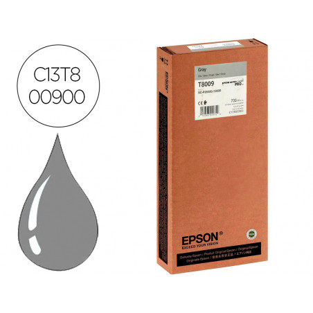 Ink-jet epson singlepack gray t800900 ultrachrome pro 700ml