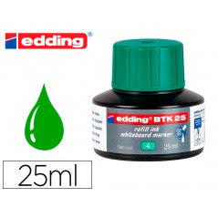 Tinta rotulador edding pizarra blanca btk-25 color verde frasco de 25 ml