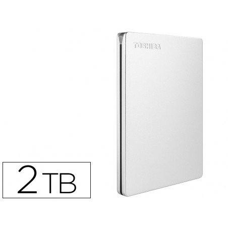 Disco duro externo toshiba canvio slim hdd 2,50   " 5.000 mbit/s usb 3.0 2 tb color blanco