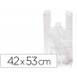Bolsa camiseta reciclada 70% blanca 50 mc 42x53 cm apta legislacion de bolsas 2021