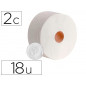 Papel higienico dahi jumbo 2 capas celulosa blanca 140 mt mandril 45 mm paquete de 18 rollos