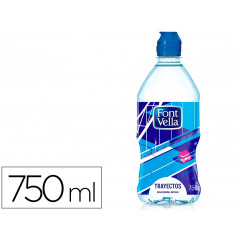 Agua mineral natural font vella botella de 750 ml