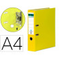 Archivador de palanca elba chic carton forrado pvc con rado din a4 lomo de 80 mm amarillo