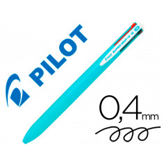 Boligrafo pilot super grip g 4 colores retractil sujecion de caucho tinta base de aceite cuerpo color azul