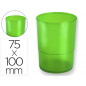 Cubilete portalapices q-connect plastico verde translucido diametro 75 mm altura 100 mm