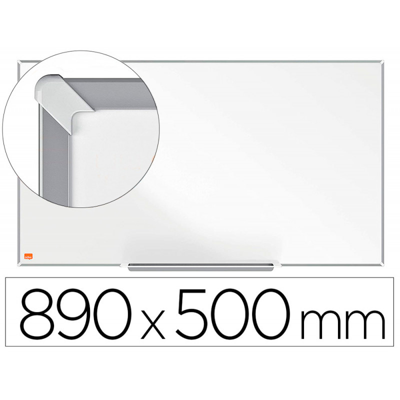 Pizarra blanca nobo ip pro 40   " acero vitrificado magnetico 890x500 mm