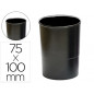 Cubilete portalapices q-connect plastico negro opaco diametro 75 mm altura 100 mm