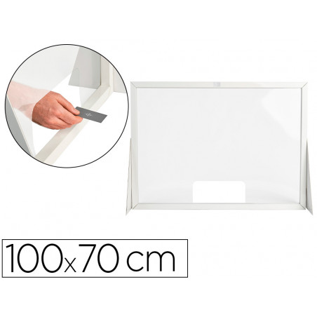 Pantalla de proteccion q-connect carton formato horizontal 100x70 cm