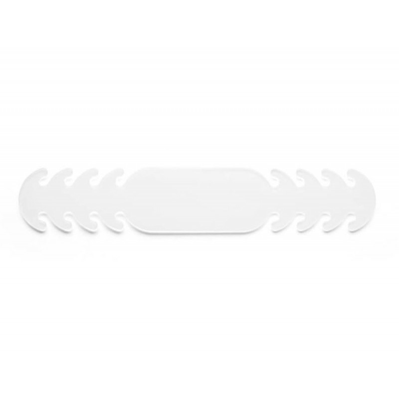 Ajustador salvaorejas mascarilla silicona flexible 3 posiciones ajuste color blanco 19,4x1,8 cm