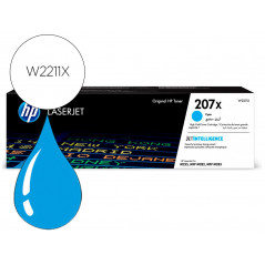 Toner hp 207x color laserjet pro m282nw / m283fdn / m283fdw cian 2.450 paginas