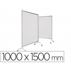 Mampara planning sisplamo ten-limit policarbonato acanalado translucido con ruedas 1000x1500 mm