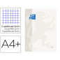Recambio color 1 oxford din a4+ 80 hojas 90 gr cuadro 5 mm 4 taladros color blanco