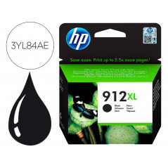 Ink-jet hp 912 xl officejet 8010 / 8020 / 8035 negro 825 pag