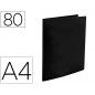 Carpeta liderpapel escaparate 80 fundas polipropileno din a4 negro opaco