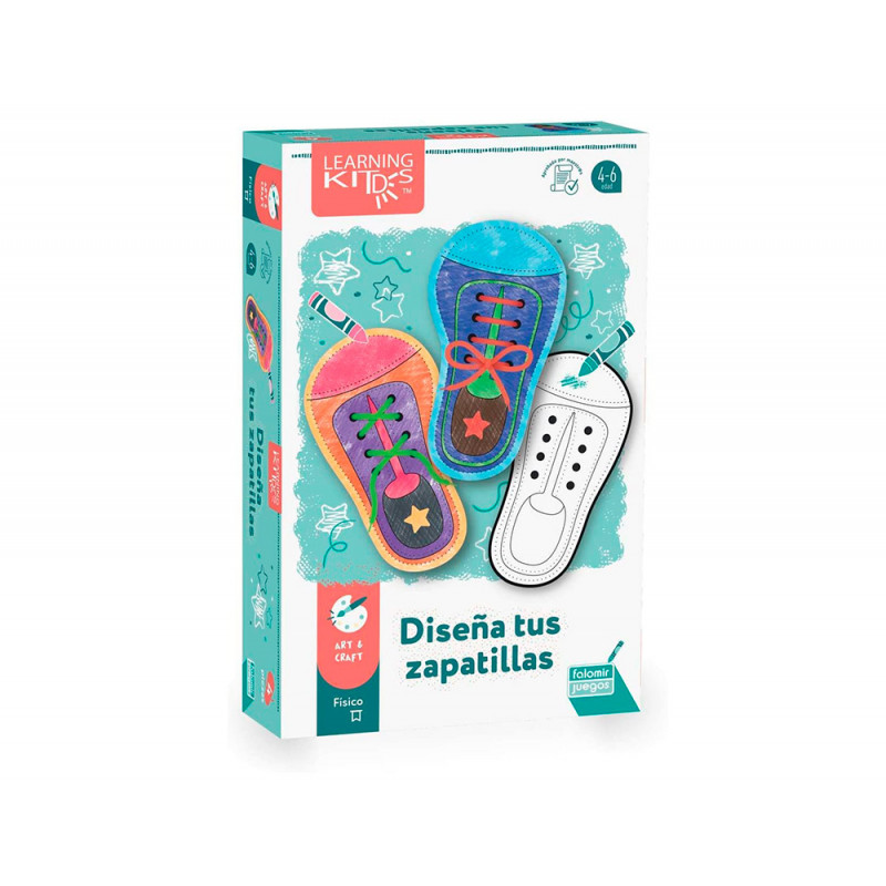 Juego educativo falomir diseña tus zapatillas motricidad fina