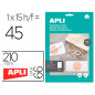 Tarjeta de visita apli invitacion hogar 210x99 mm 200 gr blanca pack de 15 hojas din a4