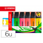 Rotulador stabilo boss fluorescente 70 estuche de 6 unidades colores surtidos