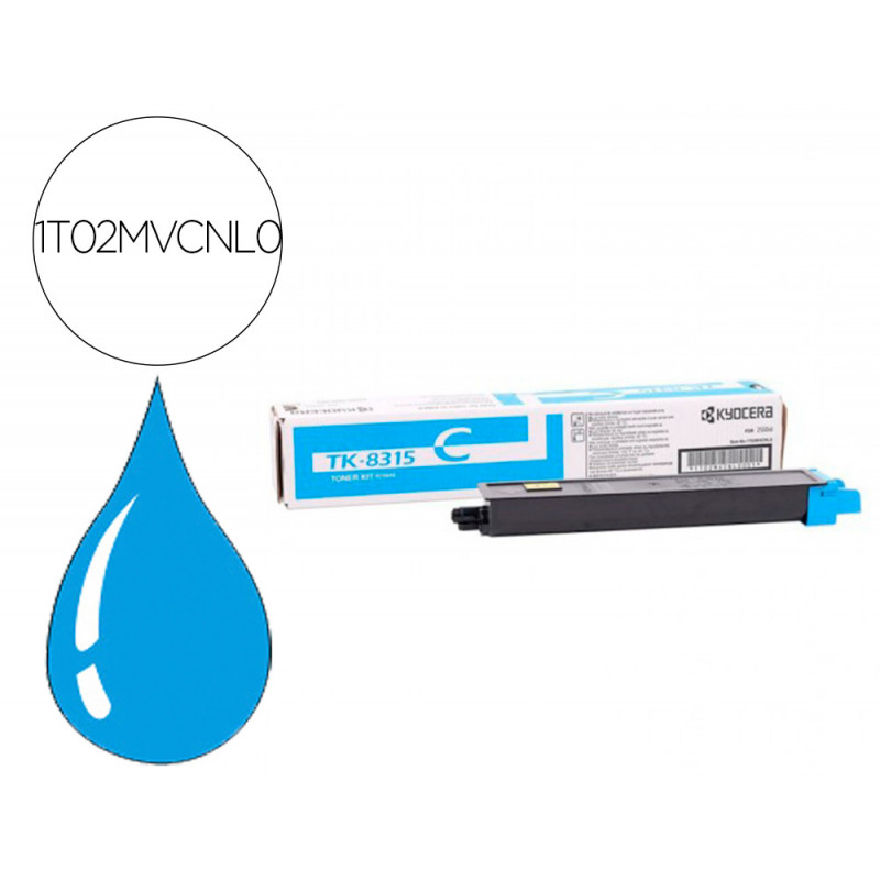 Toner kyocera tk 8315c taskalfa 2550ci cian 6000 paginas