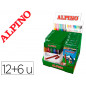 Rotulador alpino standard caja de 12 colores expositor de 12 unidades + 6 cajas lapices de colores alpino 654