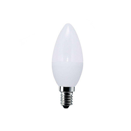 Bombilla sunmatic led vela frost smd e14 6w 4200k 470 lumenes luz blanca