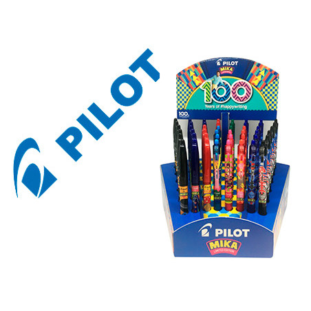 Expositor pilot 100 aniversario edicion limitada 48 unidades surtidas frixion ball + frixion clicker