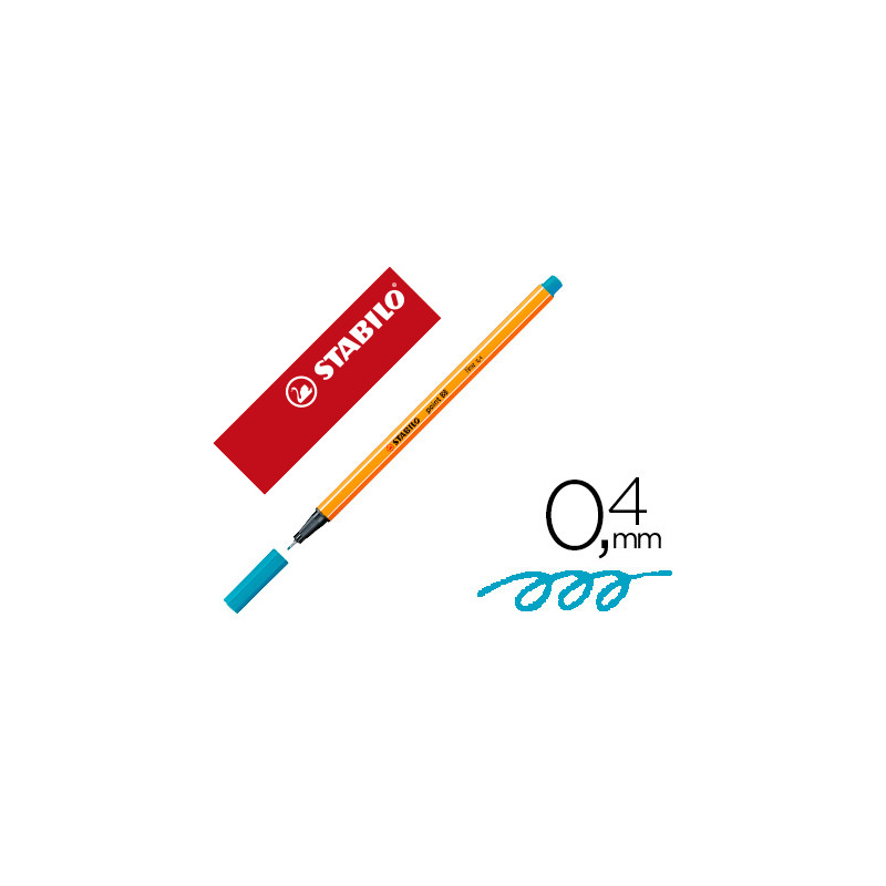 Rotulador stabilo punta de fib ra point 88 azul cobalto punta fina 0,4mm