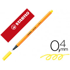 Rotulador stabilo punta de fibra point 88 amarillo limon 0,4 mm