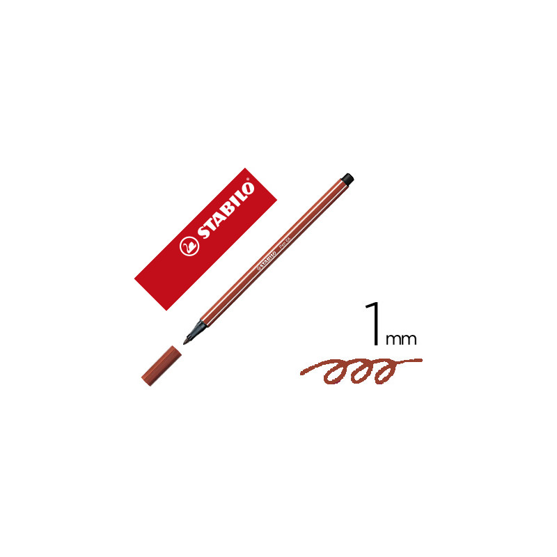Rotulador stabilo acuarelable pen 68 sanguina 1 mm