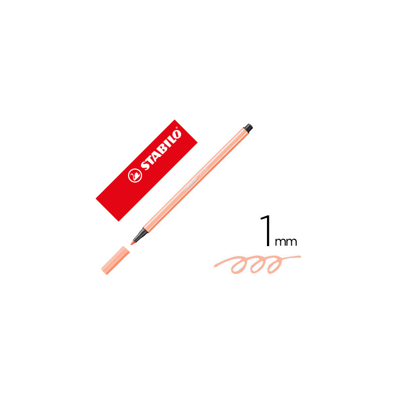 Rotulador stabilo acuarelable pen 68 carne claro punta gruesa 1mm