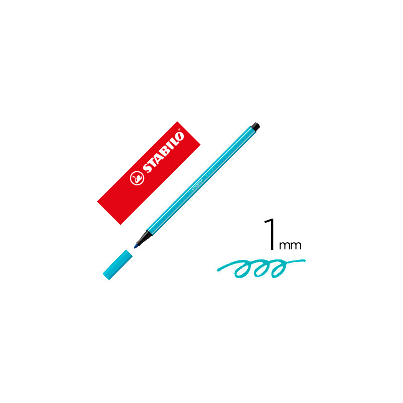 Rotulador stabilo acuarelable pen 68 azul cobalto punta gruesa 1mm