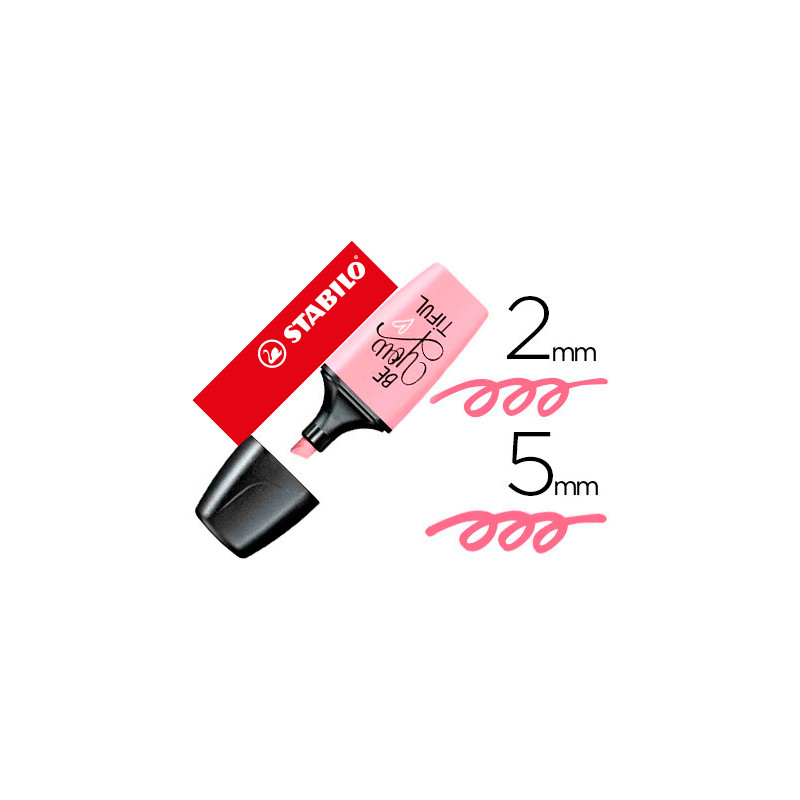 Rotulador stabilo boss mini pastel love rubor rosa