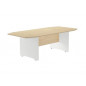 Mesa de reunion rocada meeting 3003aw04 estructura madera blanco tablero madera blanco 220x100x72 cm