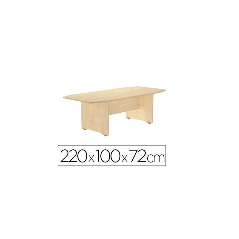 Mesa de reunion rocada meeting 3003aa01 estructura madera haya tablero madera haya 220x100x72 cm