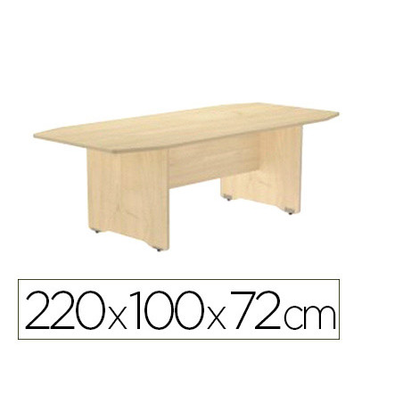 Mesa de reunion rocada meeting 3003aa01 estructura madera haya tablero madera haya 220x100x72 cm