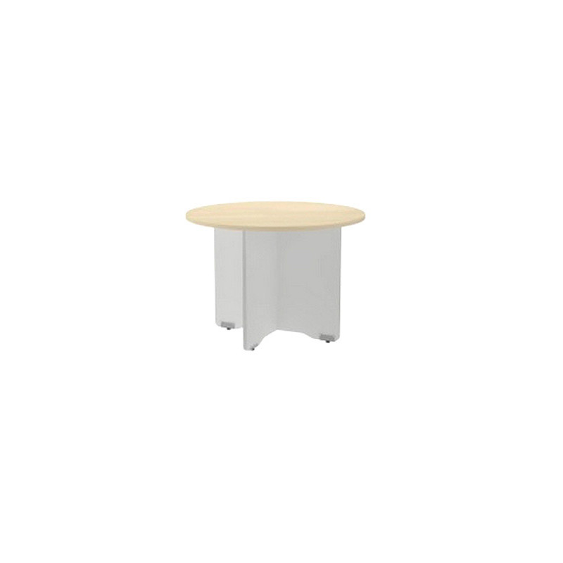 Mesa de reunion rocada meeting 3006an02 estructura madera gris aluminio en aspas tablero madera gris 120 cm