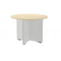 Mesa de reunion rocada meeting 3006an02 estructura madera gris aluminio en aspas tablero madera gris 120 cm