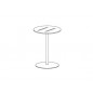 Mesa de centro rocada meeting 3008atw01 estructura metalica blanca tablero madera haya altura 100 cm diametro 50 cm
