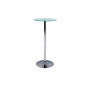 Mesa de centro rocada meeting 3008ap05 estructura cromada tablero cristal templado altura 100 cm diametro 50 cm