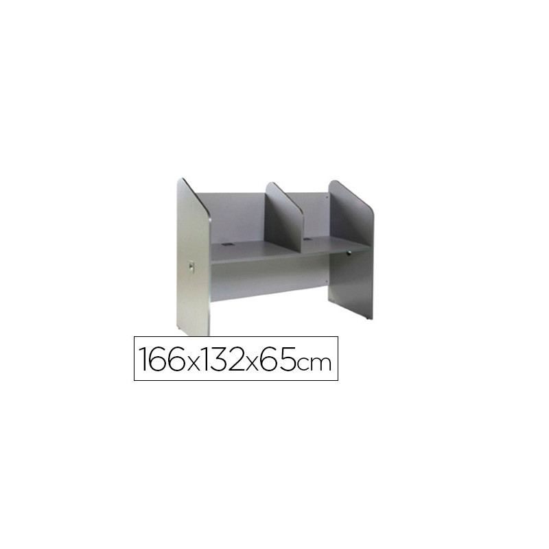 Mesa centro de llamadas rocada doble serie welcome 166x132x65 cm acabado an02 gris/gris
