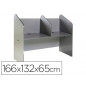 Mesa centro de llamadas rocada doble serie welcome 166x132x65 cm acabado an02 gris/gris