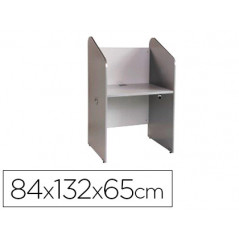 Mesa centro de llamadas rocada individual serie welcome 84x132x65 cm acabado ab02 aluminio/gris
