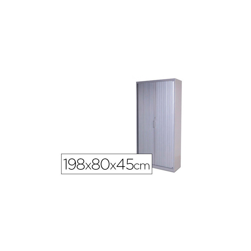Armario metalico rocada dos puertas tipo persiana incluye cuatro balda serie store 198x80x45 cm acabado ac00