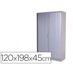 Armario metalico rocada dos puertas tipo persiana incluye cuatro balda serie store 120x198x45 cm acabado ac00