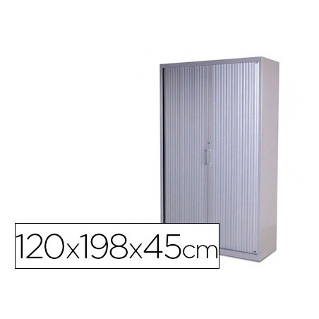 Armario metalico rocada dos puertas tipo persiana incluye cuatro balda serie store 120x198x45 cm acabado ac00